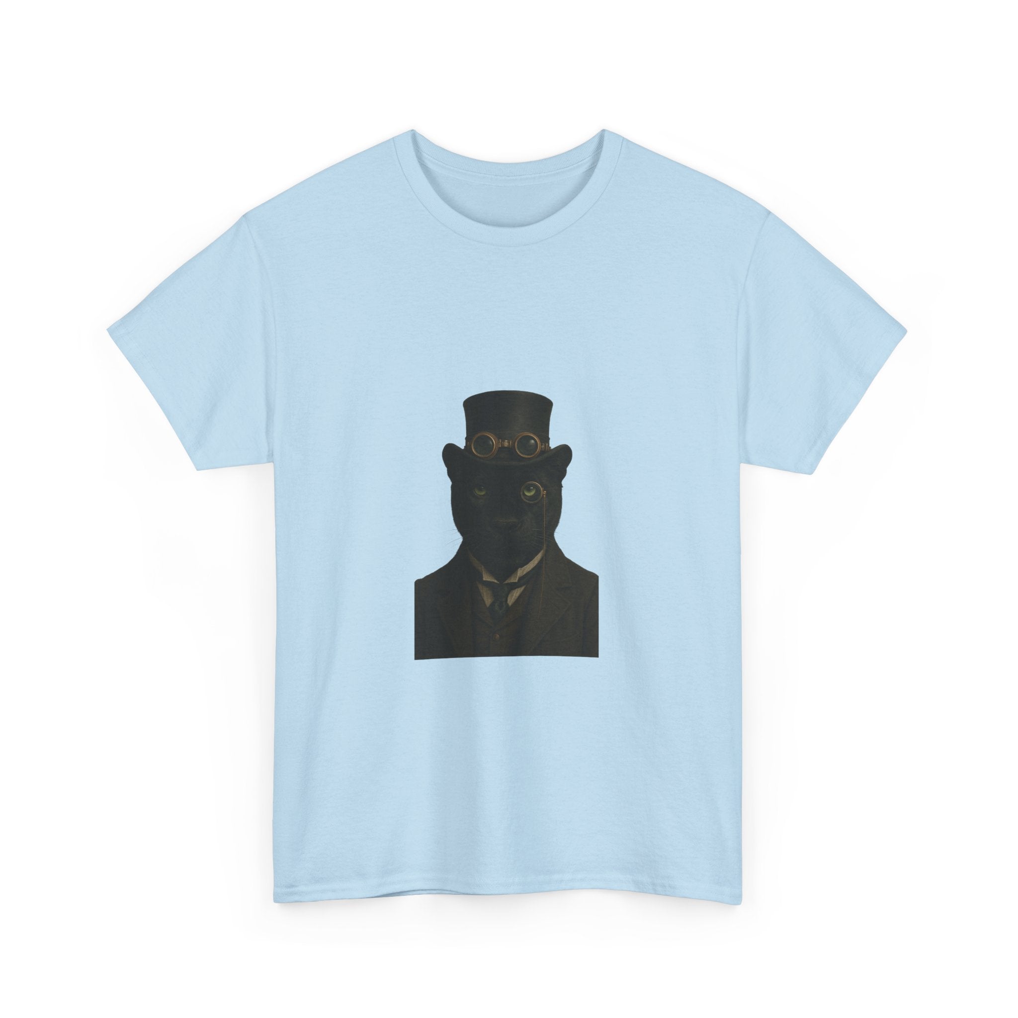 Aristocratic Black Panther from "Steampunk  Kingdom" - Unique Unisex Cotton Shirt, Casual Wear, Gift for Art Lovers, Statement Piece, Steampunk Style