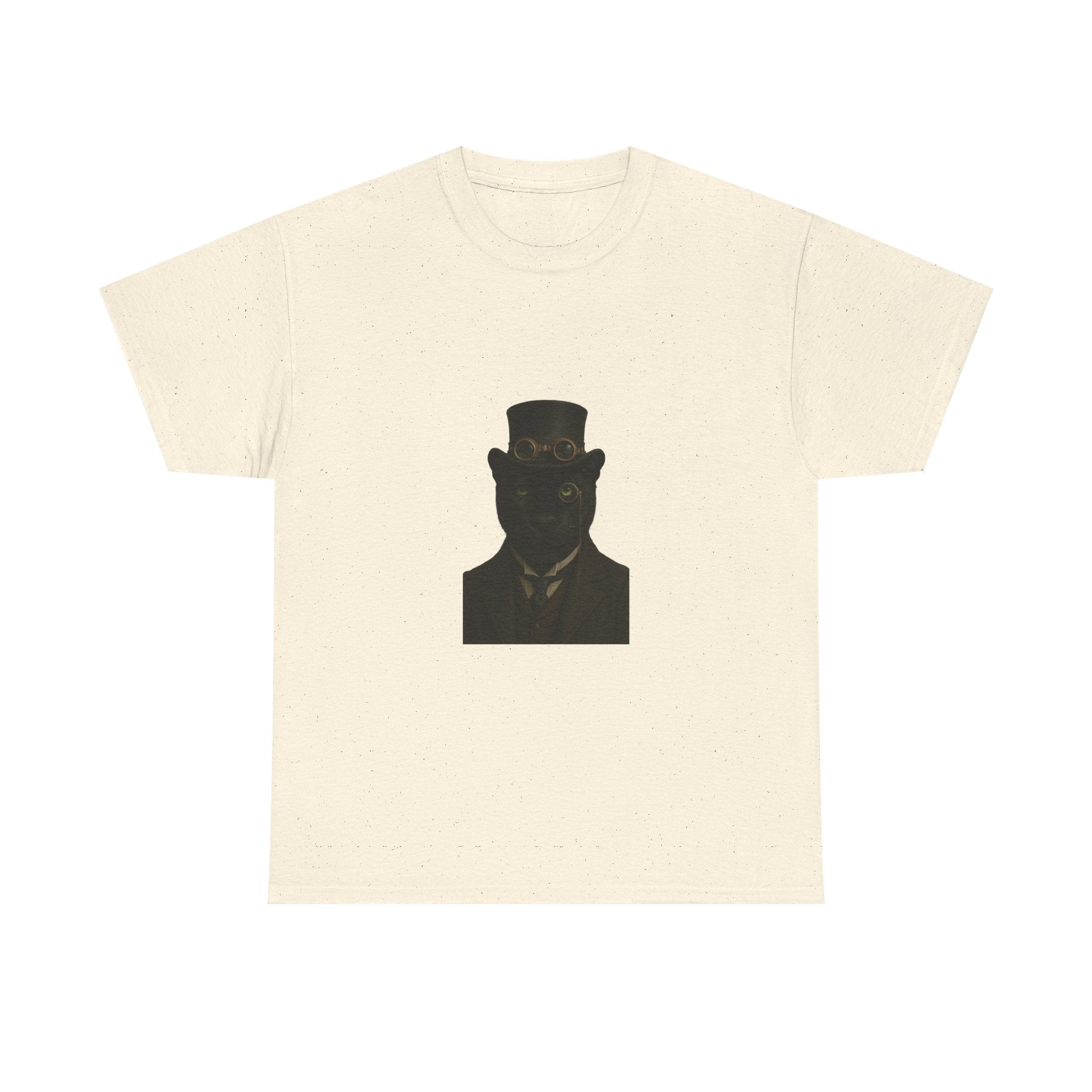 Aristocratic Black Panther from "Steampunk  Kingdom" - Unique Unisex Cotton Shirt, Casual Wear, Gift for Art Lovers, Statement Piece, Steampunk Style