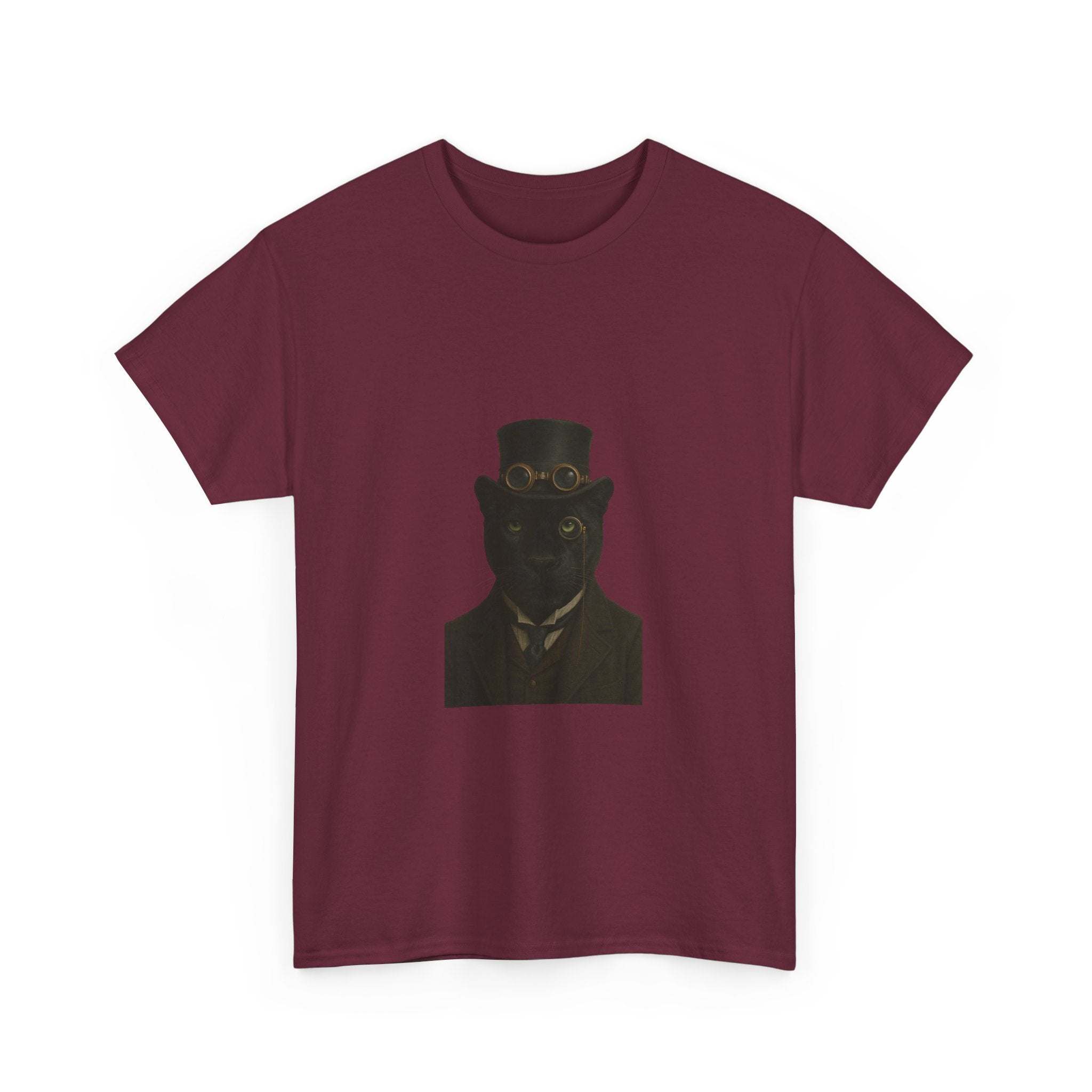Aristocratic Black Panther from "Steampunk  Kingdom" - Unique Unisex Cotton Shirt, Casual Wear, Gift for Art Lovers, Statement Piece, Steampunk Style