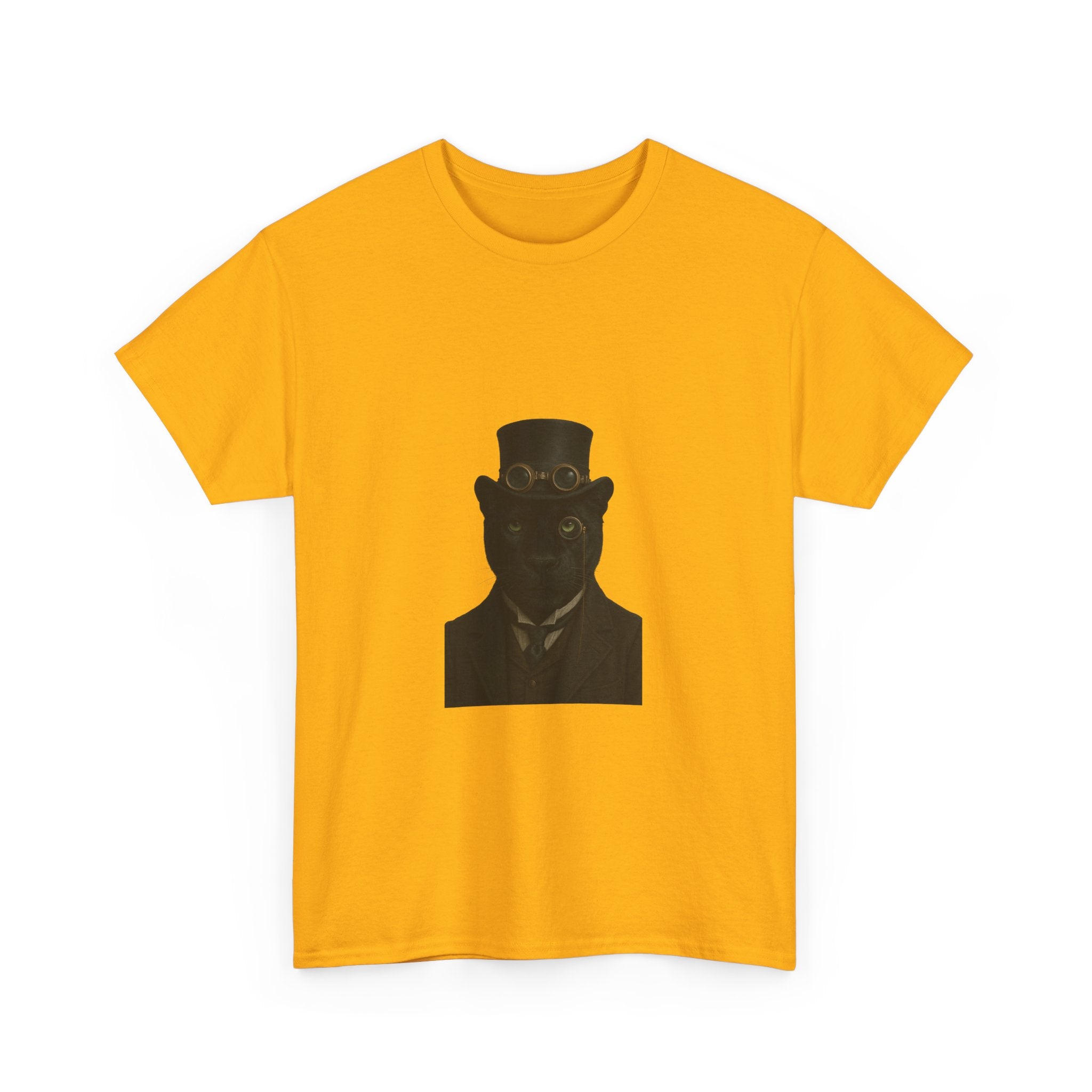 Aristocratic Black Panther from "Steampunk  Kingdom" - Unique Unisex Cotton Shirt, Casual Wear, Gift for Art Lovers, Statement Piece, Steampunk Style
