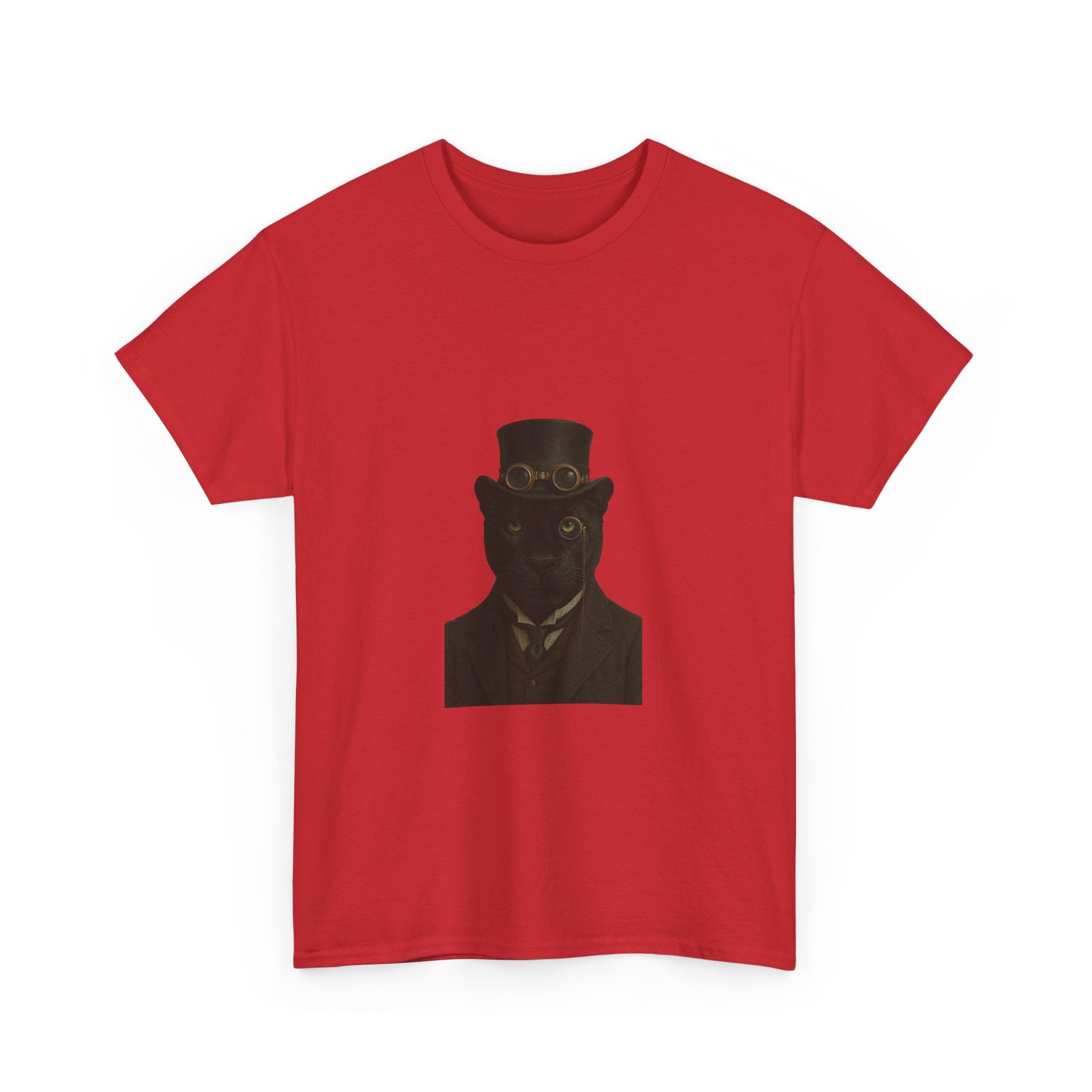 Aristocratic Black Panther from "Steampunk  Kingdom" - Unique Unisex Cotton Shirt, Casual Wear, Gift for Art Lovers, Statement Piece, Steampunk Style