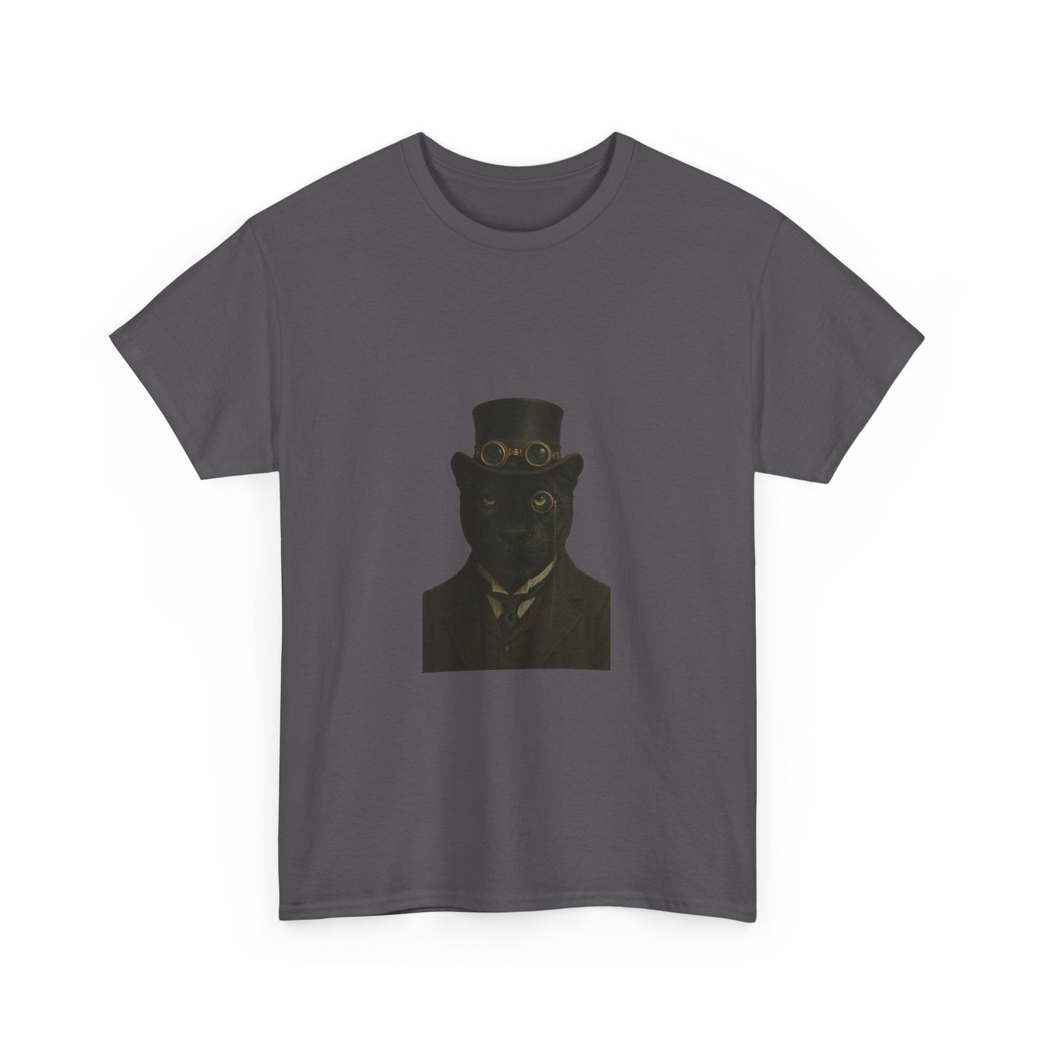 Aristocratic Black Panther from "Steampunk  Kingdom" - Unique Unisex Cotton Shirt, Casual Wear, Gift for Art Lovers, Statement Piece, Steampunk Style