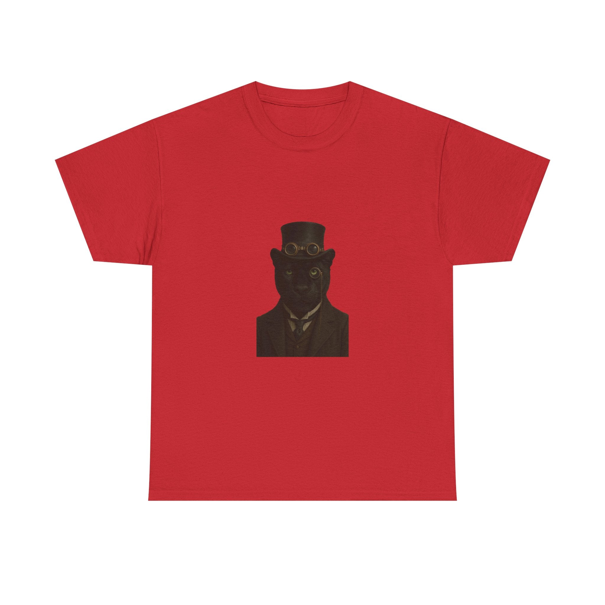 Aristocratic Black Panther from "Steampunk  Kingdom" - Unique Unisex Cotton Shirt, Casual Wear, Gift for Art Lovers, Statement Piece, Steampunk Style