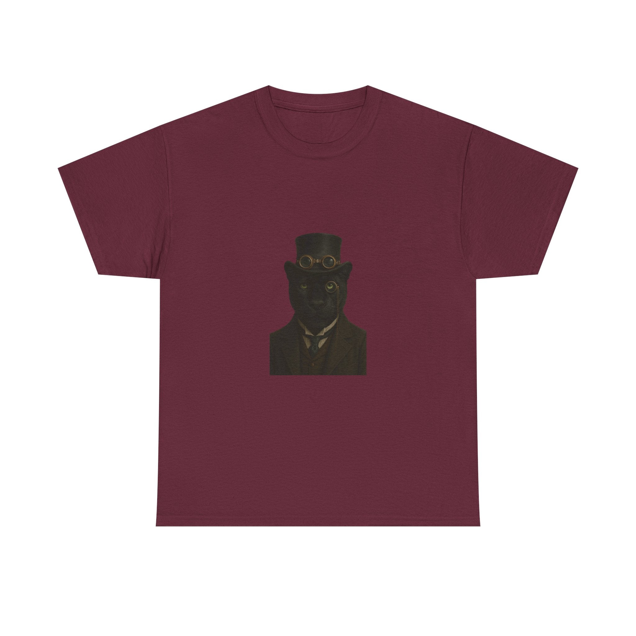Aristocratic Black Panther from "Steampunk  Kingdom" - Unique Unisex Cotton Shirt, Casual Wear, Gift for Art Lovers, Statement Piece, Steampunk Style