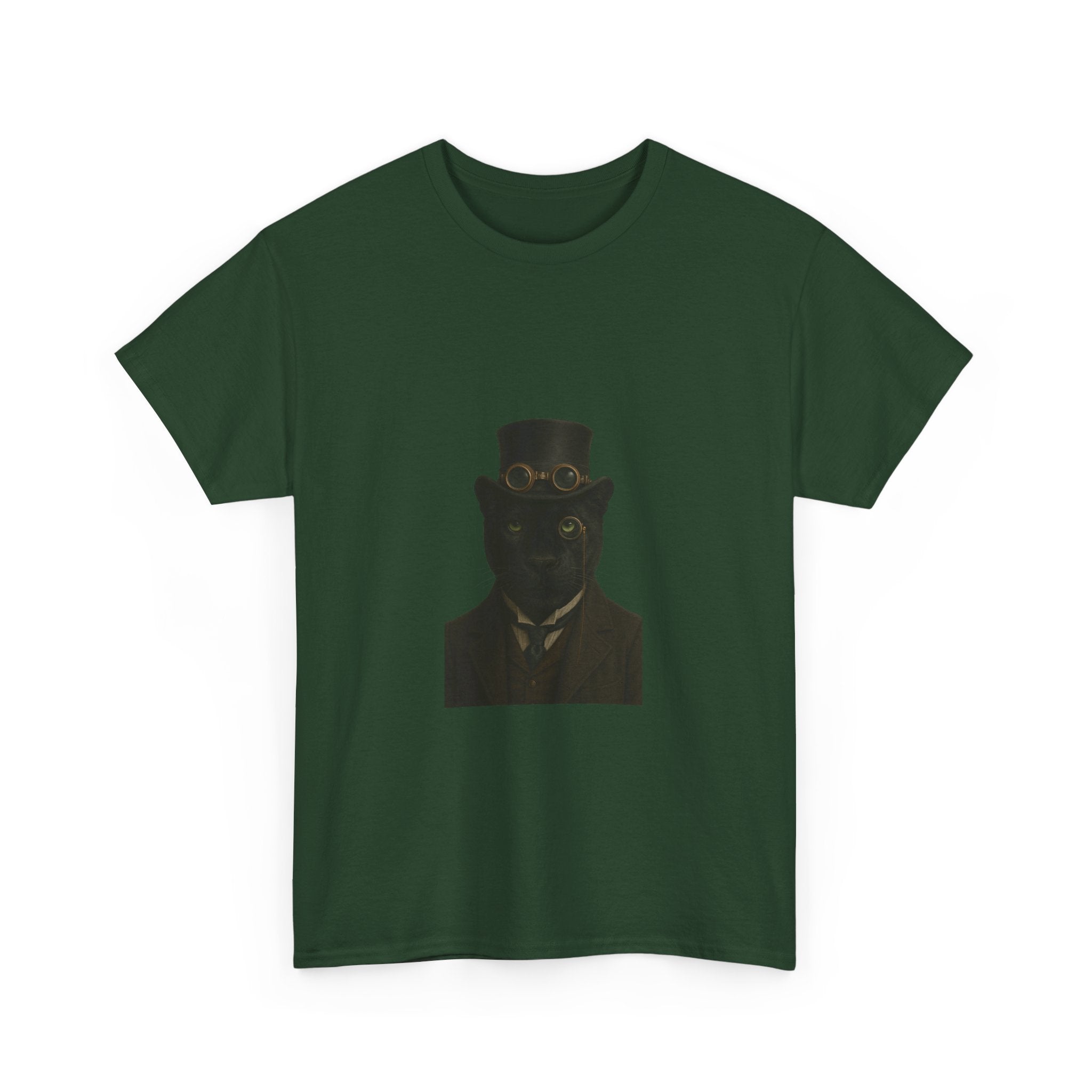 Aristocratic Black Panther from "Steampunk  Kingdom" - Unique Unisex Cotton Shirt, Casual Wear, Gift for Art Lovers, Statement Piece, Steampunk Style