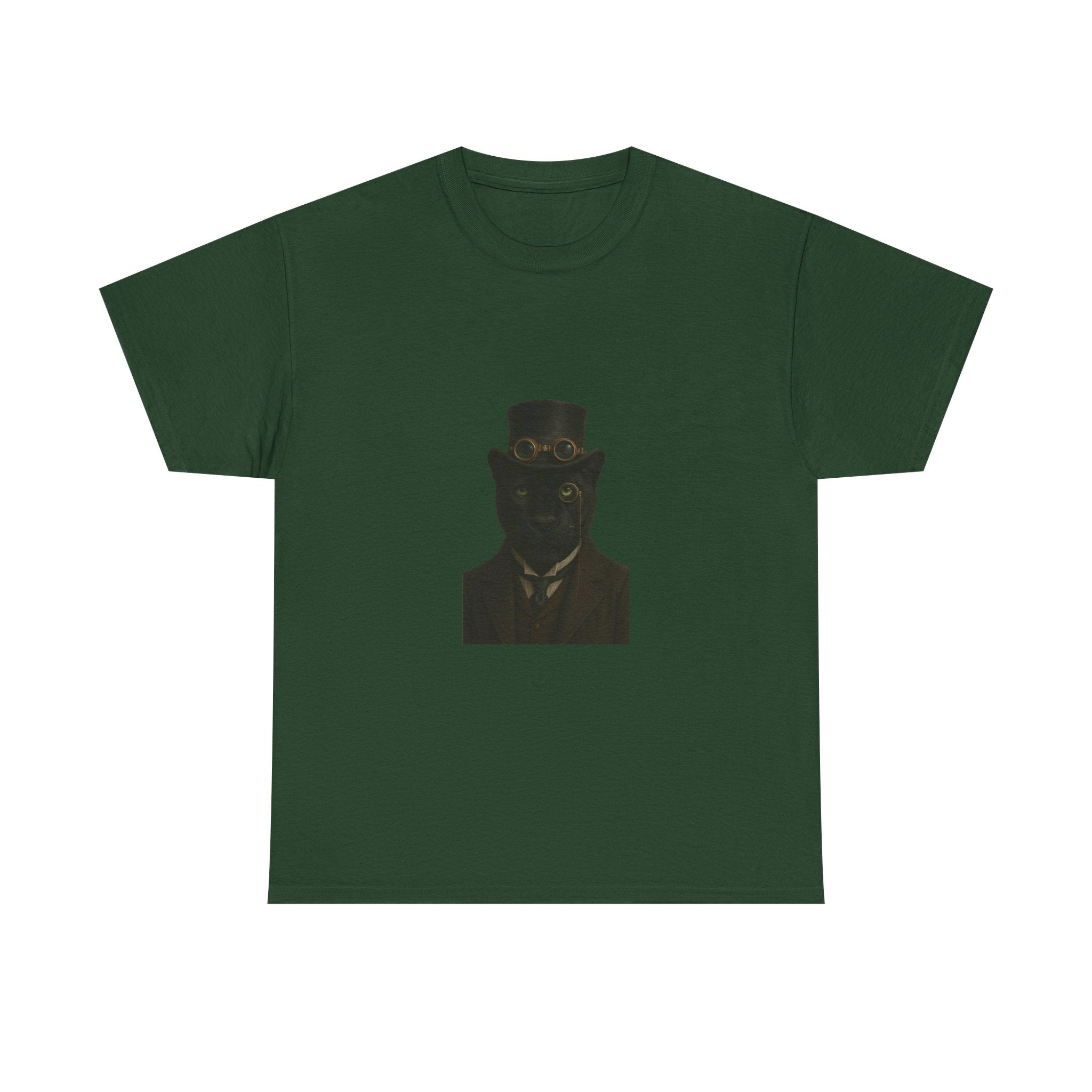 Aristocratic Black Panther from "Steampunk  Kingdom" - Unique Unisex Cotton Shirt, Casual Wear, Gift for Art Lovers, Statement Piece, Steampunk Style