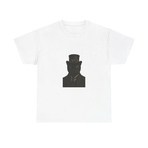 Aristocratic Black Panther from "Steampunk  Kingdom" - Unique Unisex Cotton Shirt, Casual Wear, Gift for Art Lovers, Statement Piece, Steampunk Style