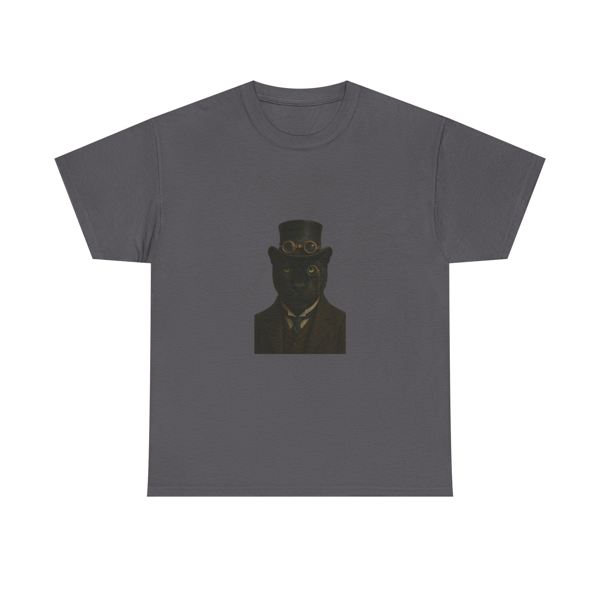 Aristocratic Black Panther from "Steampunk  Kingdom" - Unique Unisex Cotton Shirt, Casual Wear, Gift for Art Lovers, Statement Piece, Steampunk Style