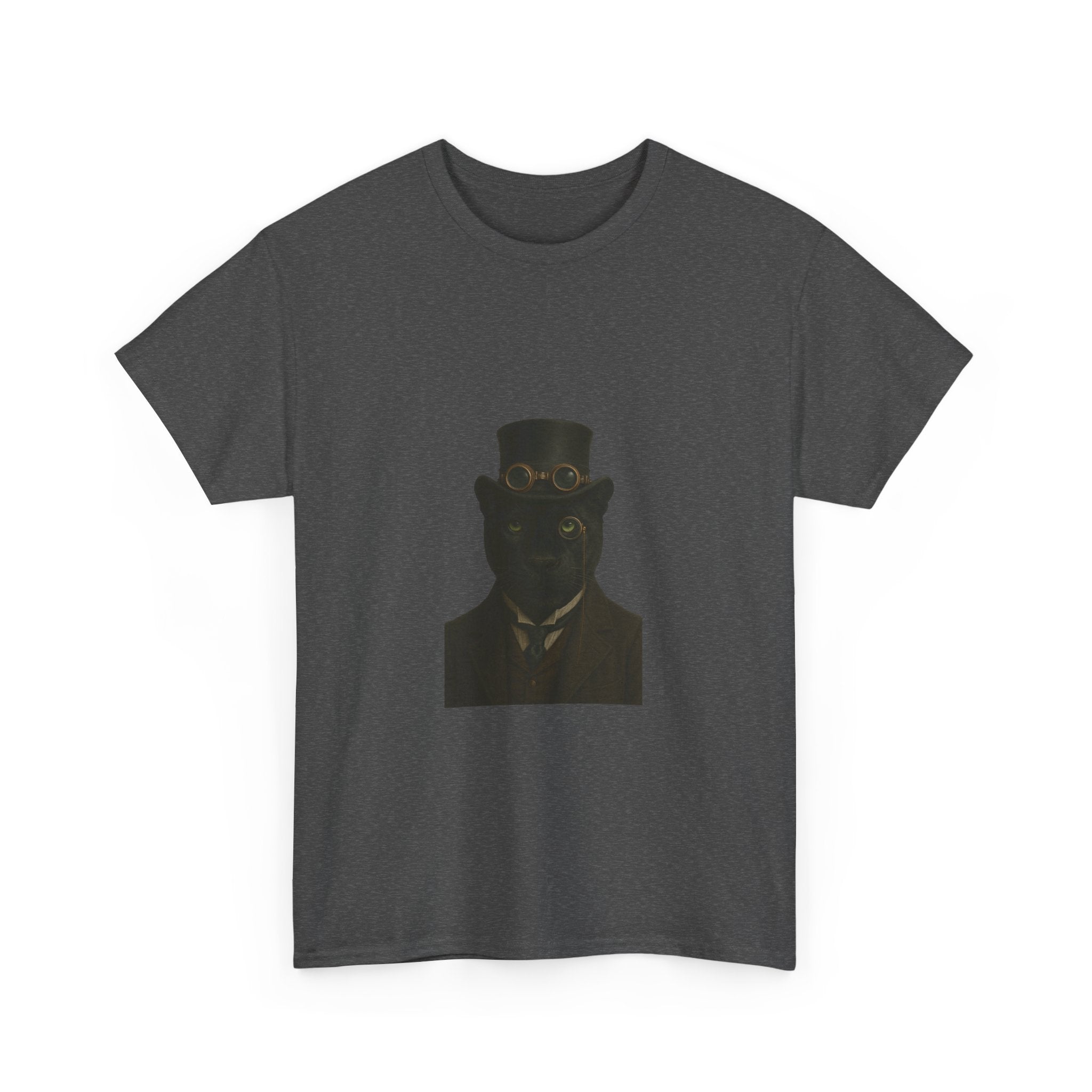 Aristocratic Black Panther from "Steampunk  Kingdom" - Unique Unisex Cotton Shirt, Casual Wear, Gift for Art Lovers, Statement Piece, Steampunk Style