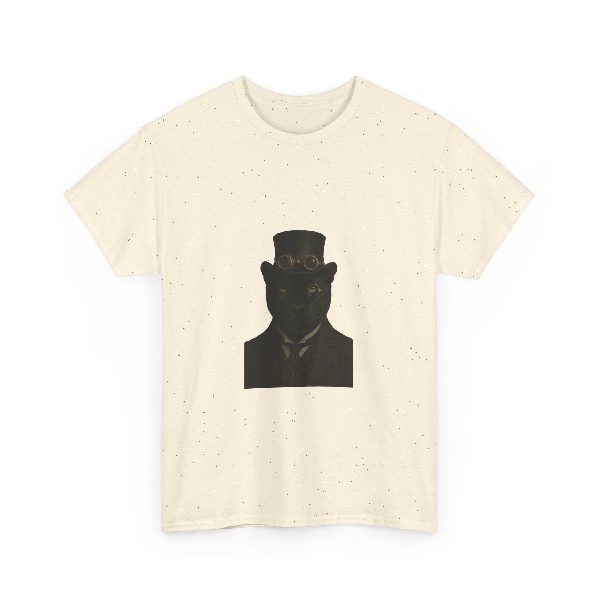 Aristocratic Black Panther from "Steampunk  Kingdom" - Unique Unisex Cotton Shirt, Casual Wear, Gift for Art Lovers, Statement Piece, Steampunk Style