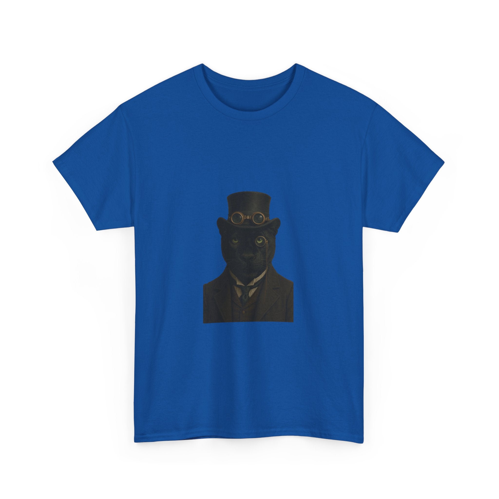 Aristocratic Black Panther from "Steampunk  Kingdom" - Unique Unisex Cotton Shirt, Casual Wear, Gift for Art Lovers, Statement Piece, Steampunk Style
