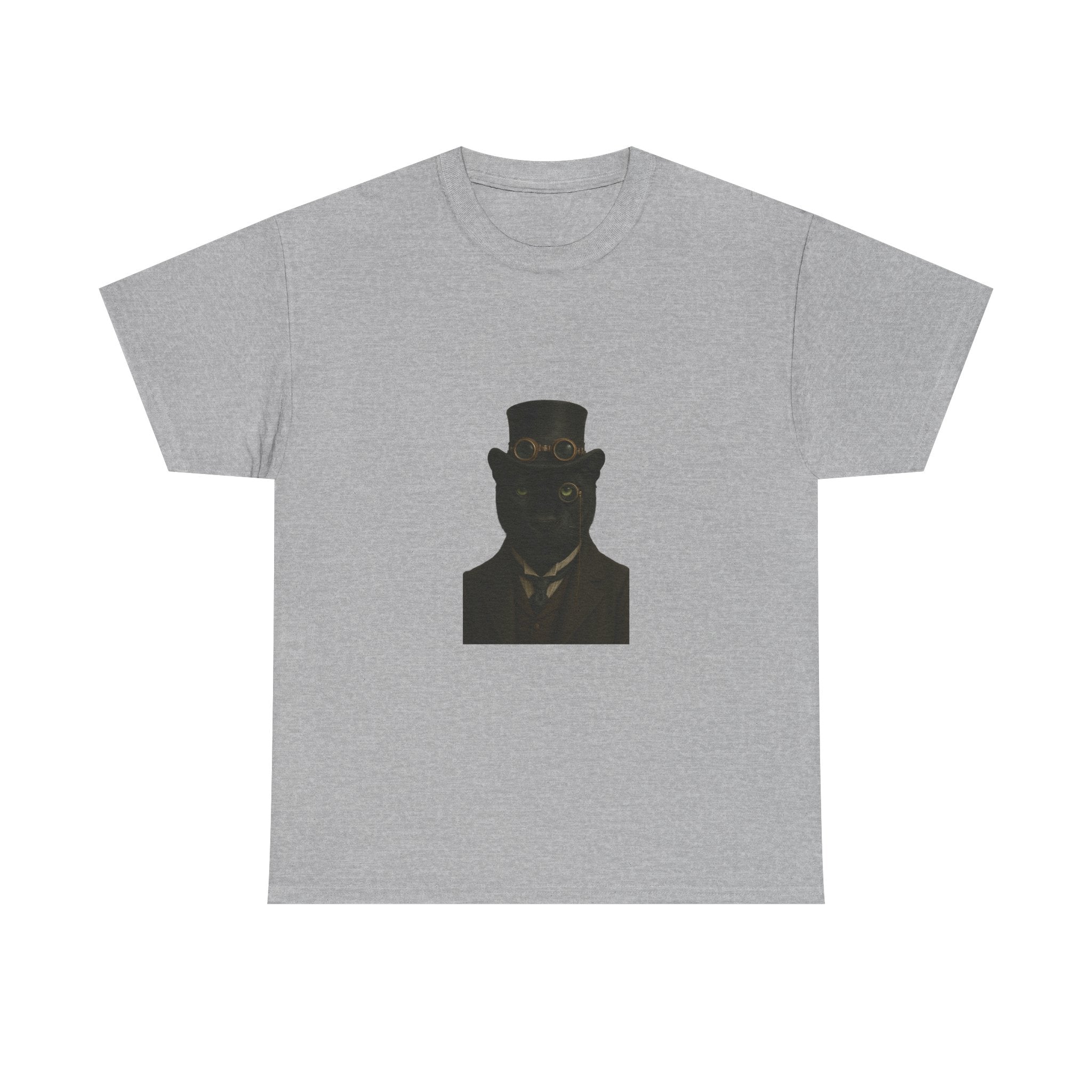 Aristocratic Black Panther from "Steampunk  Kingdom" - Unique Unisex Cotton Shirt, Casual Wear, Gift for Art Lovers, Statement Piece, Steampunk Style